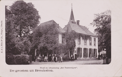 130496 Gezicht op het hotel-restaurant Het Statenwapen (Stationsweg 1) te Breukelen.